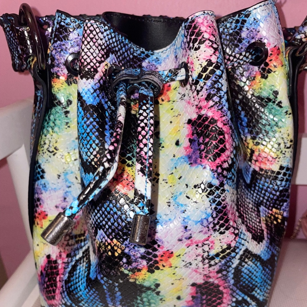 Aldo ALDO GISA BUCKET BAG Multicolor Faux Snakeskin